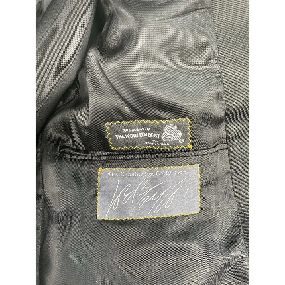 Polo University Club Tuxedo Jacket 38 R Black Wool Luxury Designer Ralph Lauren
